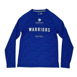 Golden State Warriors Majestic Cool Base Shirt Men's Size M Blue Long Sleeve Tee